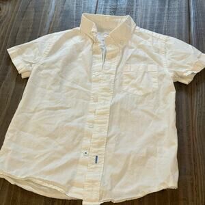 Crewcuts White Short Sleeve Button Down sz 4-5 Short Sleeve Oxford Shirt